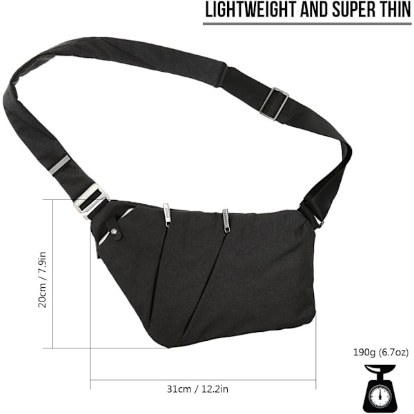 Brustväska Sling Ryggsäck Herr Axelväska Cross Body Bag Anti-T