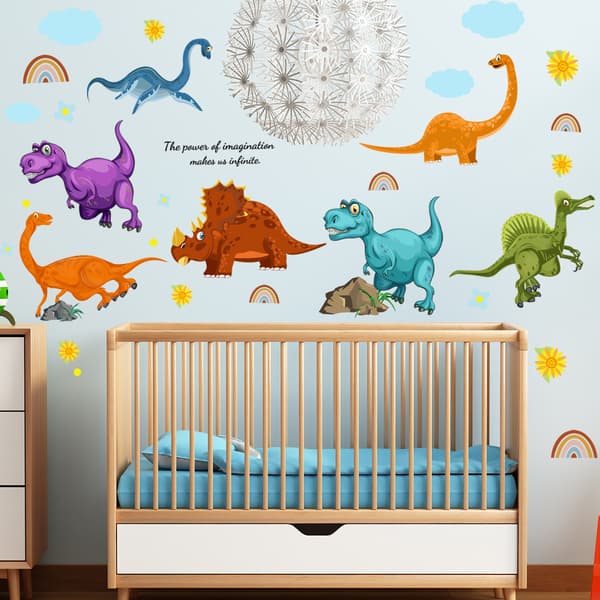 Dinosaur Cloud Window Dekoration Wandaufkleber