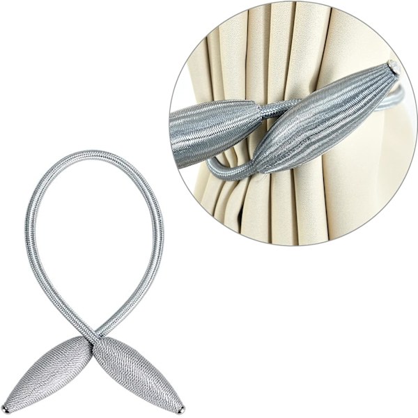 2 stk. gardinbindere clips, gardinbindere, polyesterlegering gardin T