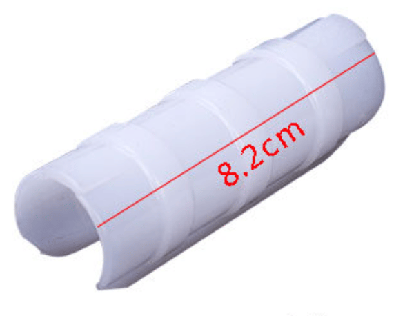 20-pack med fästklämmor för växthusstänger i vit plastfilm 22 mm