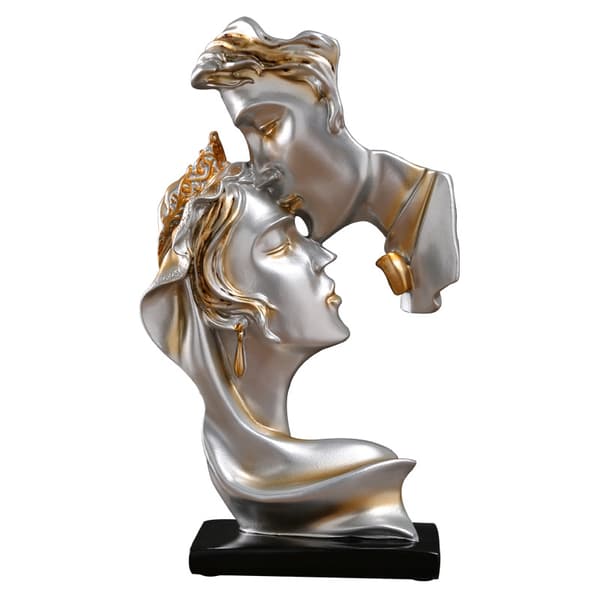 Harpiks Kyssende Par Statue Elsker Miniature Figurer Til Interiør