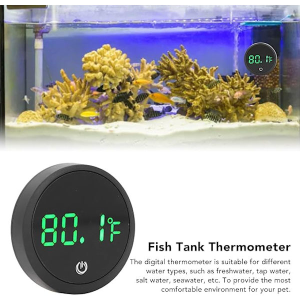 Digitalt akvarie termometer, digitalt akvarie termometer med berøringsprec