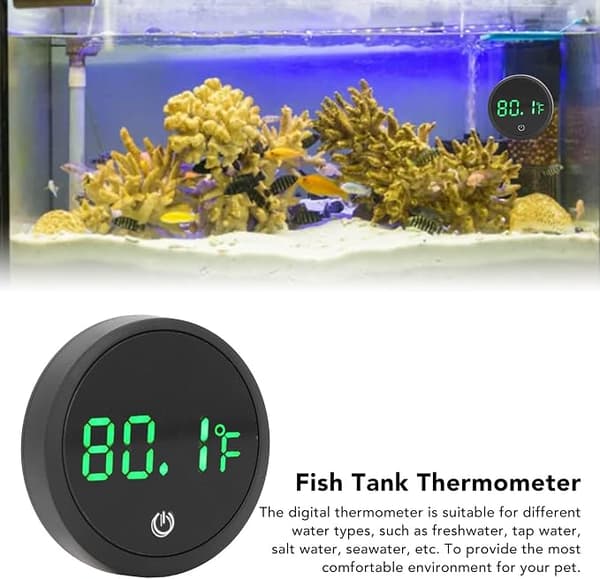 Digitalt akvarie termometer, digitalt akvarie termometer med touch-præcision