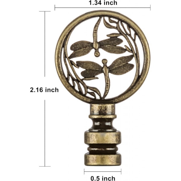 Dobbel Dragonfly Lighting 1-3/8 Tommers Belysning Topphatt Knott, Dragonfly Desi