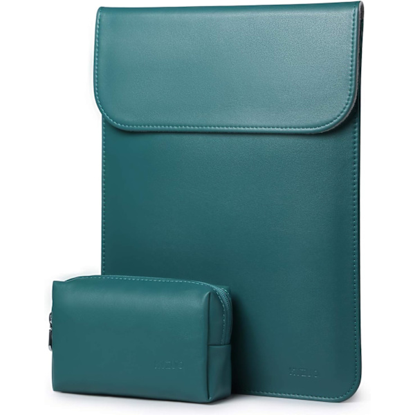 13,3-14 tums Lambskin läder Laptop Sleeve kompatibel med 2021