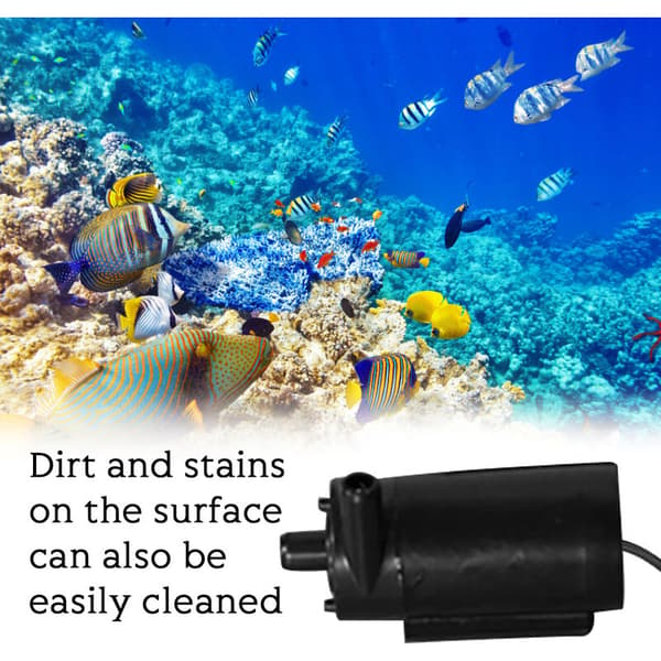 Liten, ultratyst DC 5V USB-dränkbar pump för akvarium