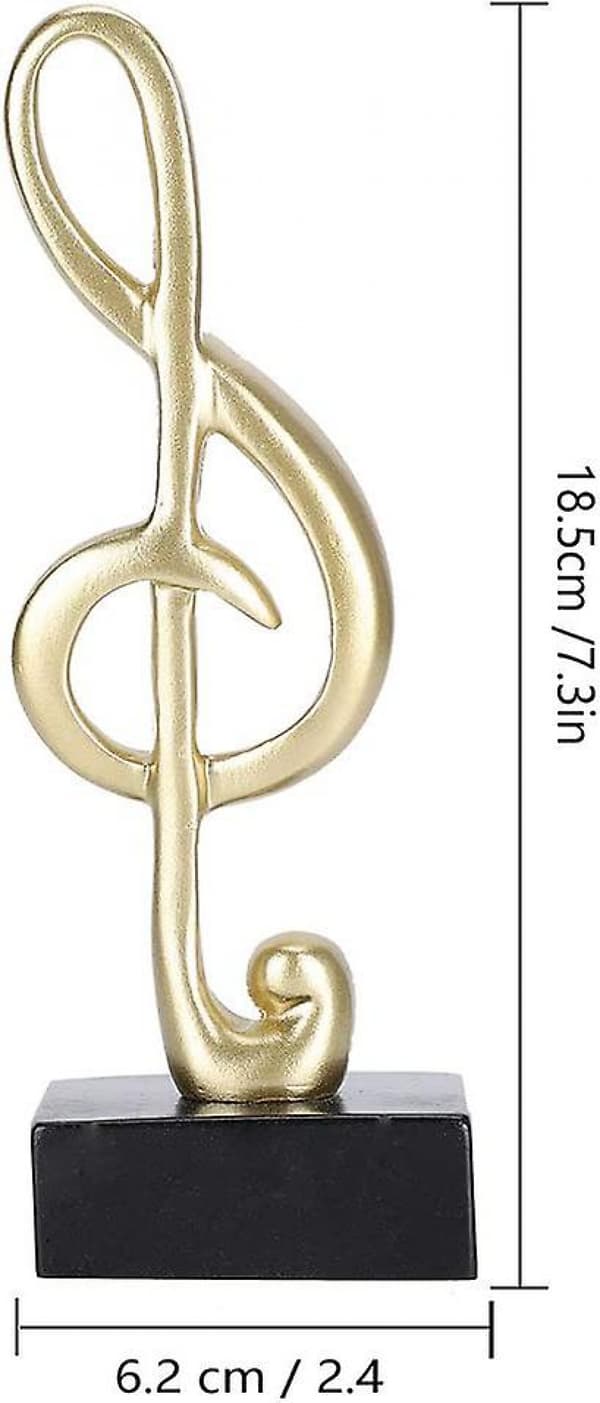 7,3\" Musiknote Statue, Miniature Musik Instrument Replika På Stativ, E