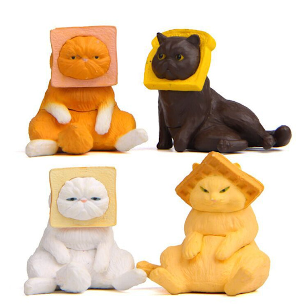 4 stk kakepynt figurer DIY Bonsai Ornament Dekorasjon Miniatyrer