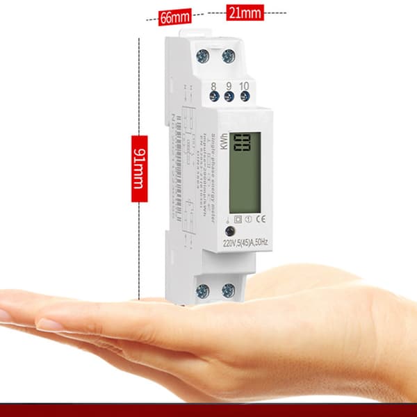 ENFASE ELEKTRISK MÅLER 45 A ENKEL TARIFF LCD-DISPLAY MID