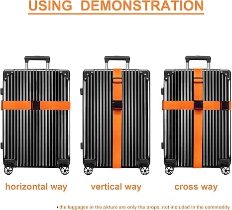 Bagageremme Rejsestropper 4 Pak (Orange)