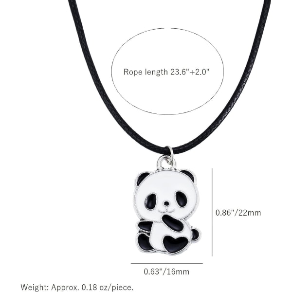 Panda halsband för flickor, söt panda nyckelring Panda nyckelring, present