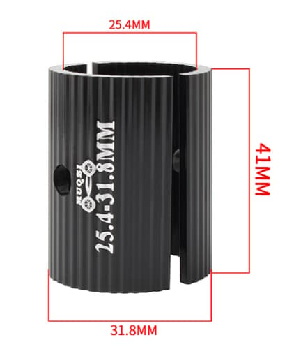 Cykelstyr Adapter Plade Reducer Adapter Cykel Komponenter Aluminium Legering, Sort