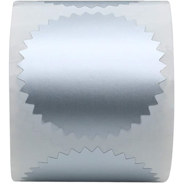 Silver Metallic Sealing Labels Awards Legal Embossing Stickers (Silver)