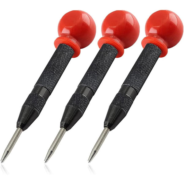 3 stk. automatisk centerpunch med håndtag, start hul punch