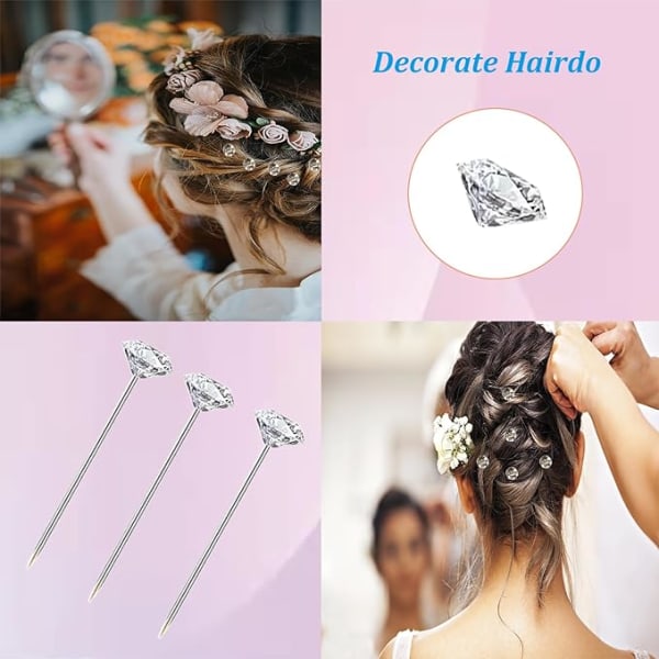 200 stk. Corsage Boutonniere Pins, Sy Corsage Blomster Pins, 2 Tommer Lang F