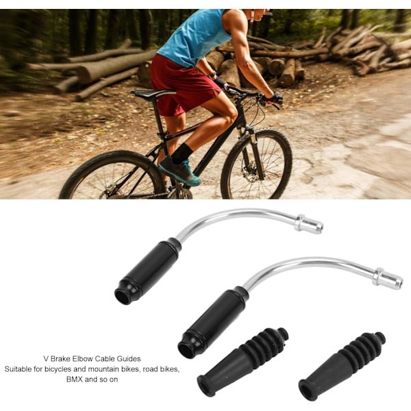 1 set V-broms armbågskabelrör, bromsytekabelrör flexibelt