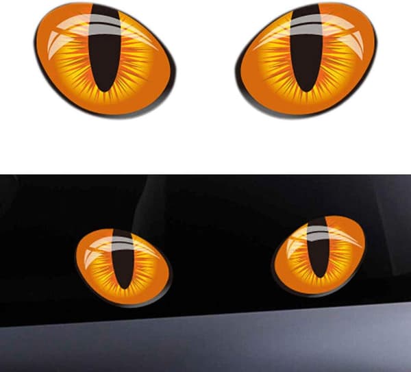 1 par tecknade kattögon bilstickers 3D bil auto backspegel