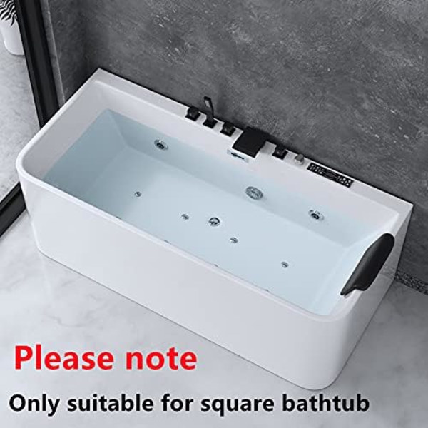 Spa badkudde med halkfria sugkoppar Ergonomisk kudde för hem spa bad avkopplande huvud nacke rygg och axlar (vit)