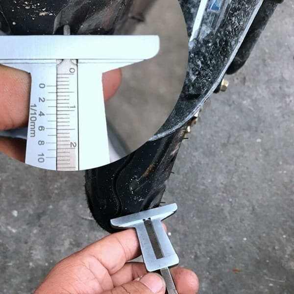 Dekkdybdemåler, Dekkmønsterdybdemåler 0-50mm Rustfritt Stål T
