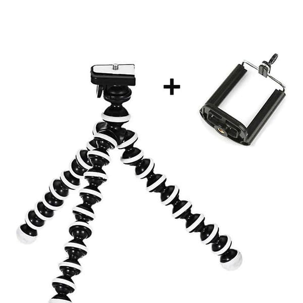 Smartphone Action Camera Hållare Mini Octopus Stativ med Mobiltelefon