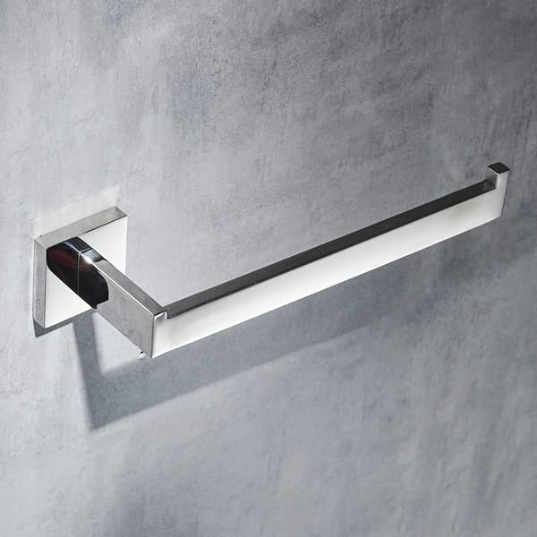 Håndkleholder i rustfritt stål, moderne håndklestang, polert krom
