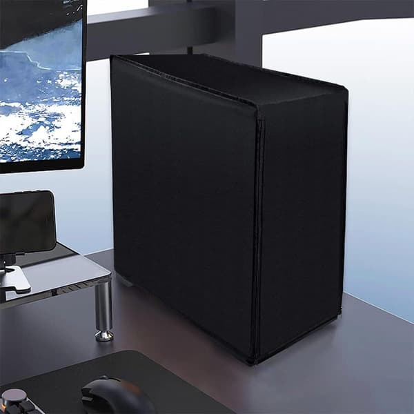 Vattentätt Dator Dammskydd Mid Tower Case Skydd Dammskydd PC Värd Fullt Case med Dragkedja Värd