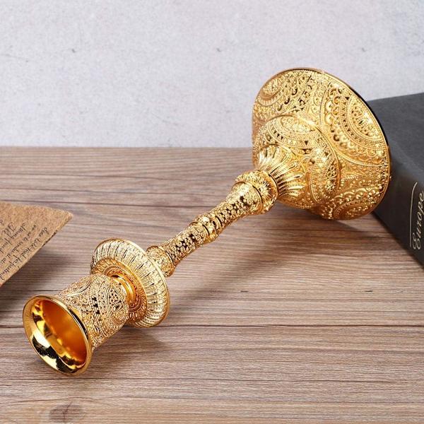 Metallkandelaber Antik Guld Ljusstake Hög Ljusstake Bröllop