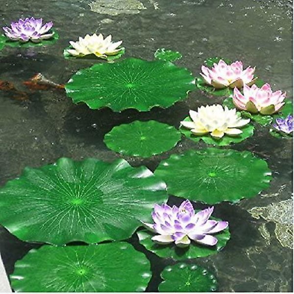 10 stk. flydende dekorationer i form af en lotus på 17 cm