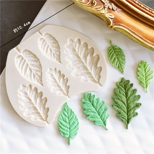 Blad Form Rose Flower Fondant Molds DIY Tårtdekorering