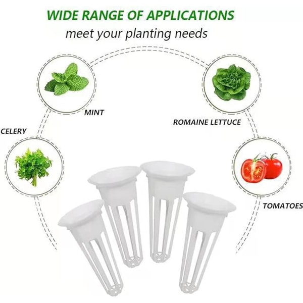 50 Hydroponics Dyrkningskit med 25 Plastik Dyrkningskurv 25 Dyrk