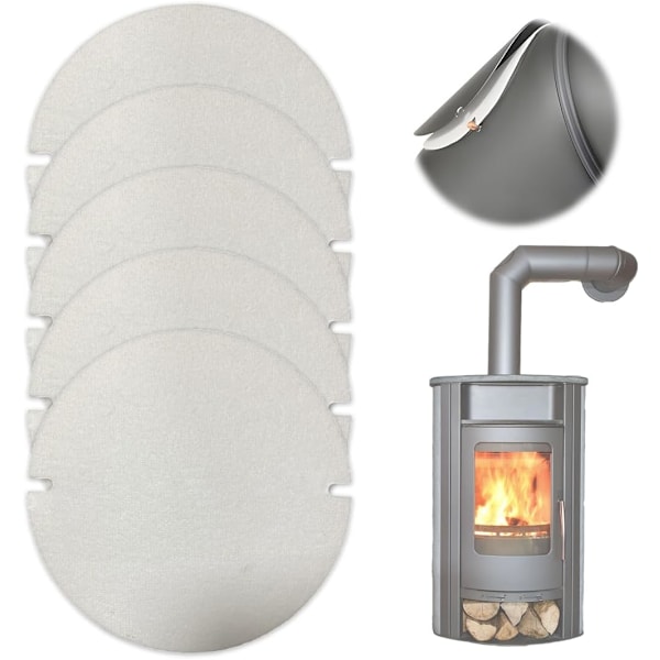 5 stugrörstätningar, tåliga mot extrema temperaturer, lämpliga för stugrörsklaffar och inspektionsluckor, för att förhindra rökläckage, 155*2mm