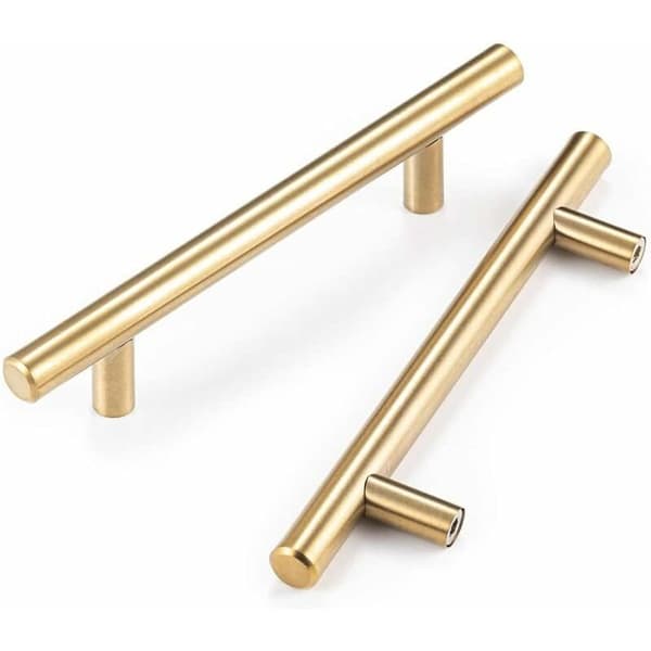 ABCRITAL 10 stk. rustfrit stål skabshåndtag guld køkken 128mm H