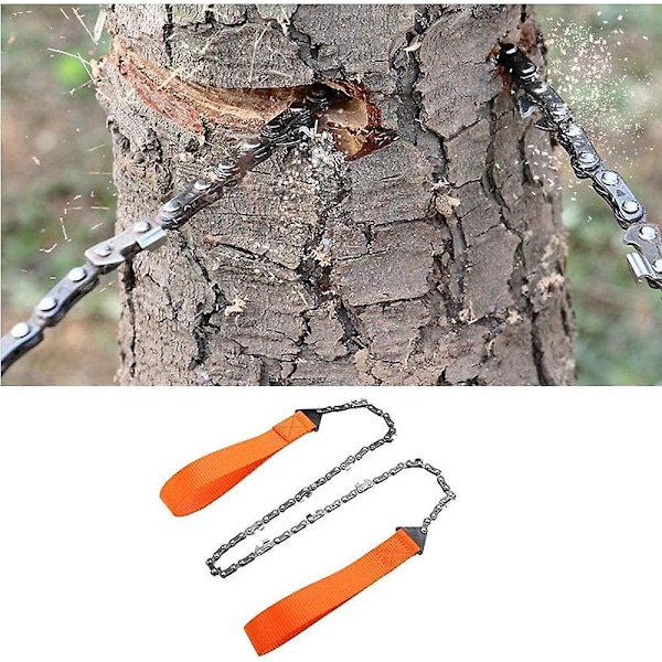 Bärbar motorsåg Handsåg, kabel såg för överlevnadsutrustning, stål tvåvägsblad