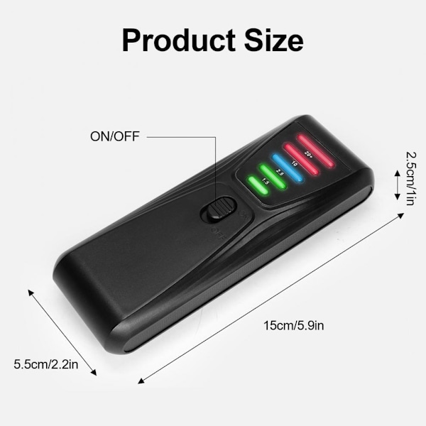 Håndholdte LED EMF-detektorer Jagt Elektromagnetisk Paranormalt Udstyr Tester 5LED Elektromagnetisk Feltstrålingsdetektorer Tester