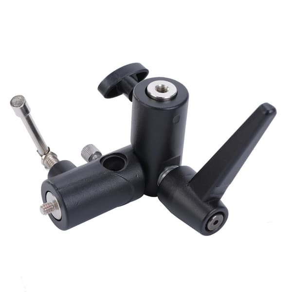 Kamera Blitzbeslag 180° Justerbart Blitzholder med 1/4\" til 3/8\" Skrue Adapter Blitzbeslag til Lysstativ Stativ Paraply