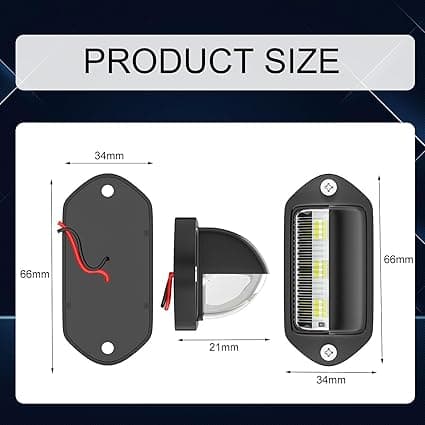LED-skyltbelysning, LED-bilskyltbelysning, vattentät LED-bakljus