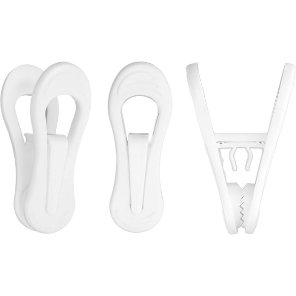 White Hanger Clips 25 Pack, Multi-Purpose Plastic Hangers Clips Perfect fo