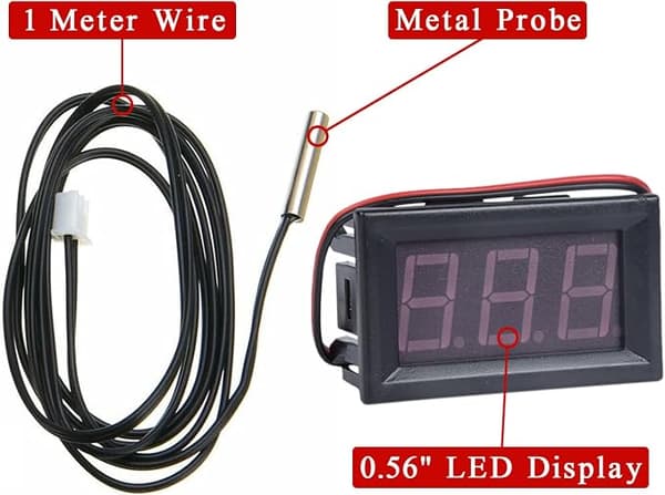 Digitalt termometer Mini temperaturtester med vanntett sonde Digital