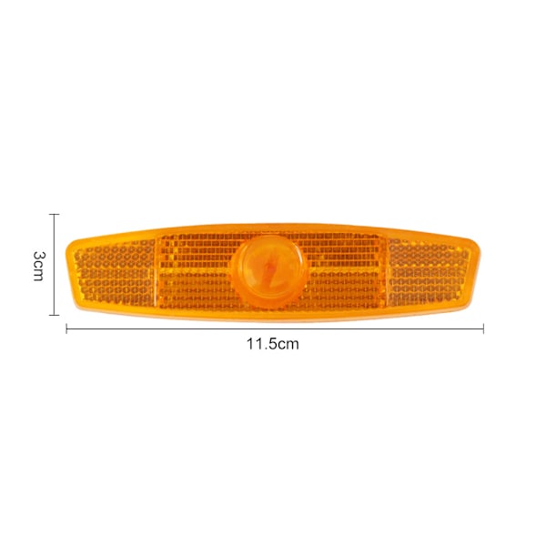 4 kpl Heijastimia, Pyörän Heijastin, Oranssit Pyörän Polkimien Heijastimet, Pyörän Vanteen Heijastin, Parantaa Liikenneturvallisuutta, Sopii Useimpiin Pyöriin, 11,5 * 3 cm