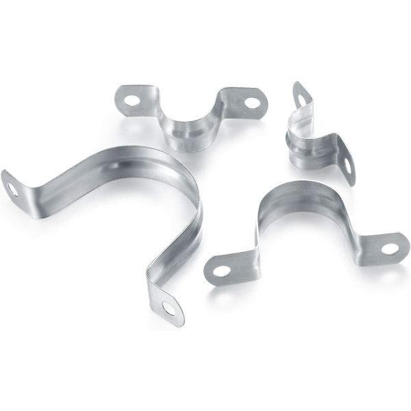 20 stk. rørklemmer i rustfrit stål 304, 16mm/20mm/32mm/50mm U-T
