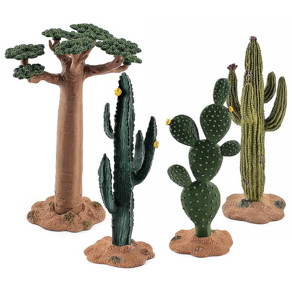 Simulering Grön Plantering Kaktus Trä Tropiskt Trä Statisk Dekor