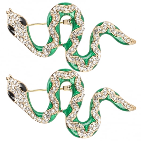 Slange Brosche 2 stk. Dyr Design Legering Badge Lapel Nål til Mænd og Kvinder