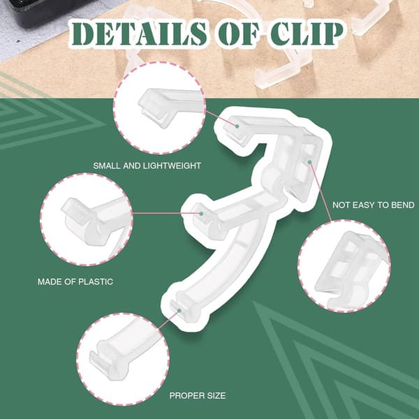 20 stk. 2 tommer Valance Clips Clear Mini Blind Clips Skjulte Vindue Valanc
