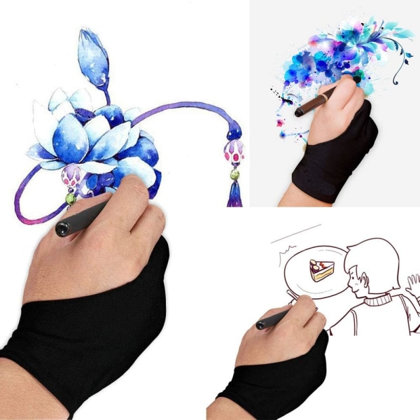 6 st konstnärsritningshandskar Antifouling Graphics Tablet Glove Int