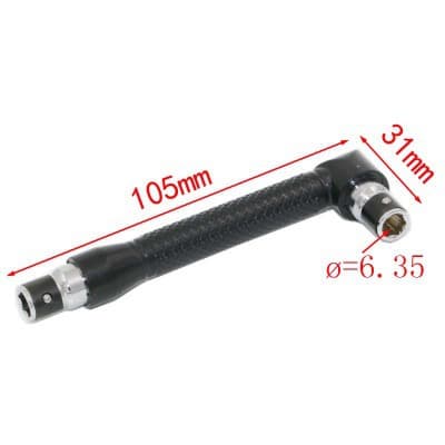 10 stk. 6,35 mm stål sekskant skruetrækkerbits med bitholder