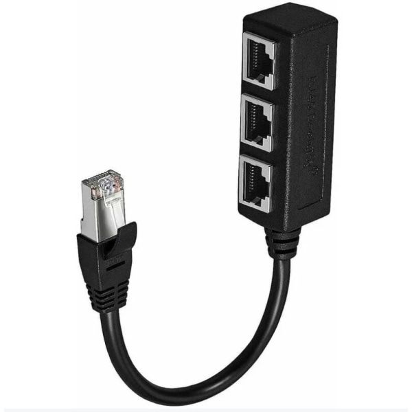 Ethernet Rj45 Splitter Kabel, Ethernet LAN Nätverksförlängningskabel Adapter Rj45 Hane till 3 Hon Splitter för Super Cat5 Cat5E Cat6 Cat7 LAN Ethernet Plug Adapter