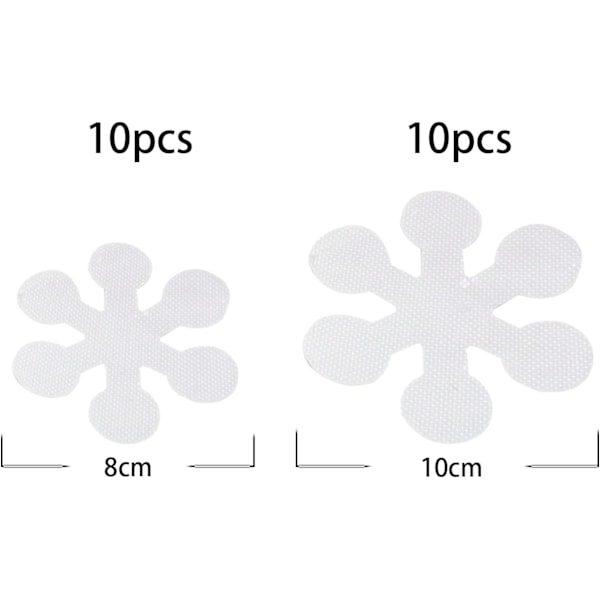Paket med 20 Halkskyddsdekaler, Blommor, Halkskyddsremsor för Badkar och Duschar, Transparenta och Självhäftande, Badkar, Halkskyddsmattor, Dusch, Halks