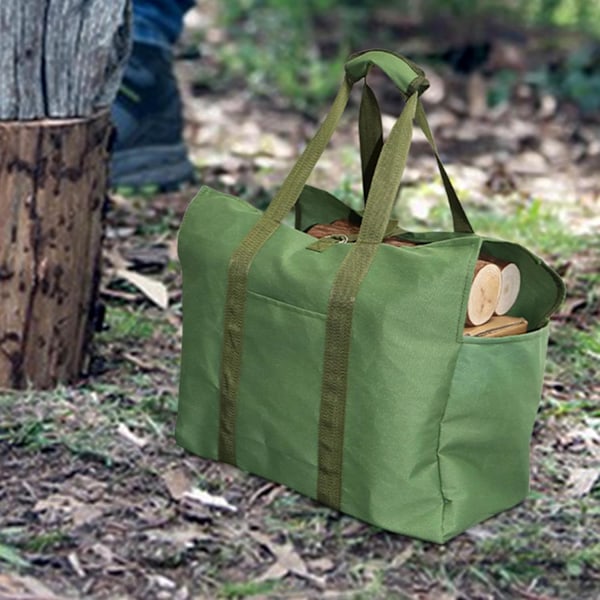 Vedbærerpose - Bærbar Tote, Foldbar Vedholder | Peisvedoppbevaringspose, Slitesterk Stor Vedpose, Vanntett Vedoppbevaringspose, Ved