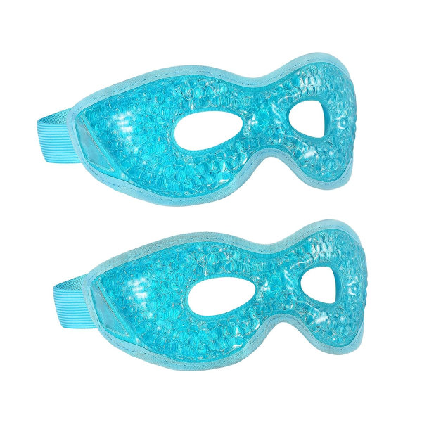 2-Pack Cooling Eye Mask - Återanvändbar Gel Cold Eye Mask med plysch B