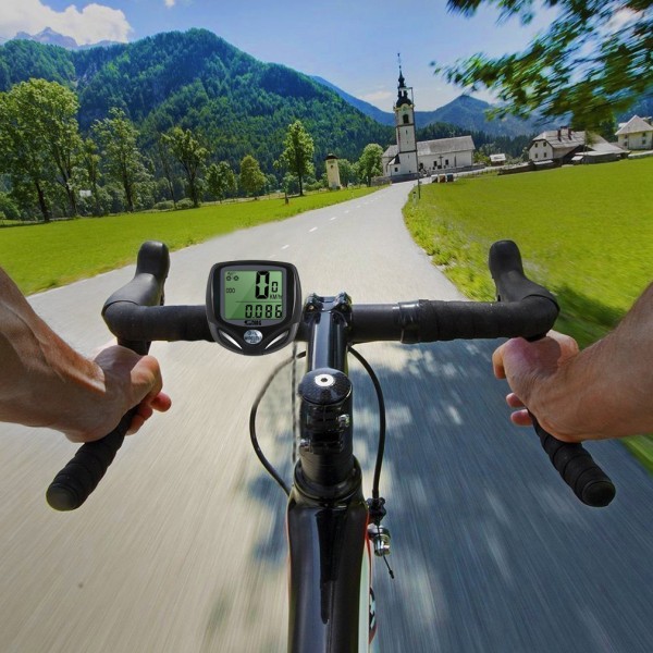 Trådløs cykelcomputer Vandtæt cykel Tacho Funktioner LCD Odometer